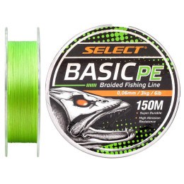 Шнур рибальський Select Basic PE 150м (салат.) 0.14мм