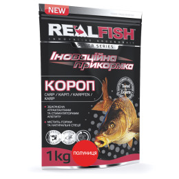 Прикормка RealFish Короп Полуниця 1кг