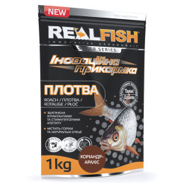 Прикормка RealFish Плотва Коріандр-Арахіс 1кг