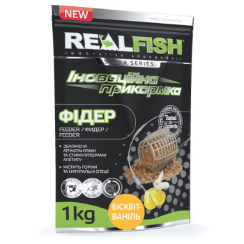 Прикормка RealFish Фідер Бісквіт-Ваніль 1кг