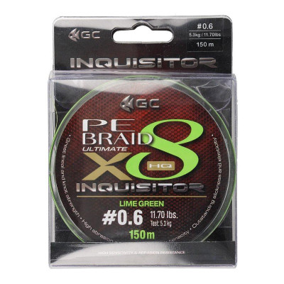 Шнур GC Inquisitor X8 LG 150м PE # 1.0 / 0.16mm (салат.)