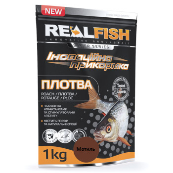 Прикормка RealFish Плотва Мотиль 1кг