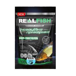 Прикормка RealFish Амур-Толстолоб Пряжене молоко 0,9кг