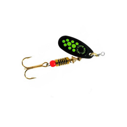 Блешня-вертушка Mepps Black Fury Black/Green №3 6,5г
