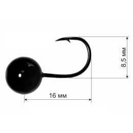 Мормишка літня DS Classic №6 1,5г Чорний хром