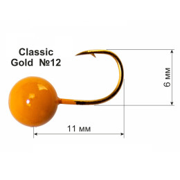 Мормишка літня DS Classic №12 0,5г Gold кукурудза