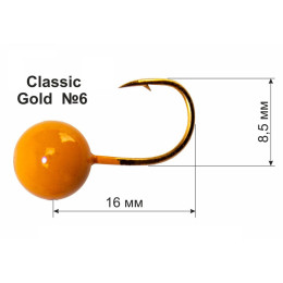 Мормишка літня DS Classic №6 0,5г Gold кукурудза