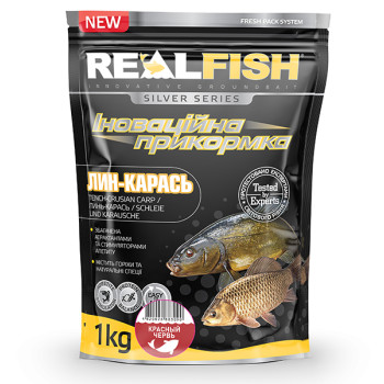 Прикормка RealFish Линь-Карась Червоний хробак 1кг