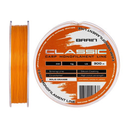 Волосінь тонуча з силіконовим покриттям Brain Classic Carp Line 150м 0,35мм