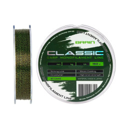 Волосінь 3D тонуча з силіконовим покриттям Brain Classic Carp Line Camo 150м 0,35мм