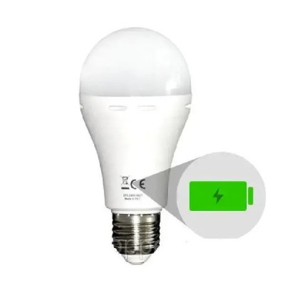 Лампочка акумуляторна LED 7W E27 6500K