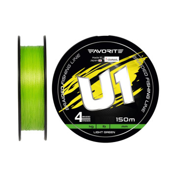 Шнур Favorite U1 PE 4x 150м (салат.) #0.5/0,121мм