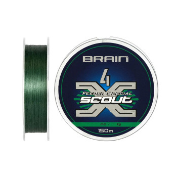 Шнур тонучий Brain Scout 4X 150м 0,163мм