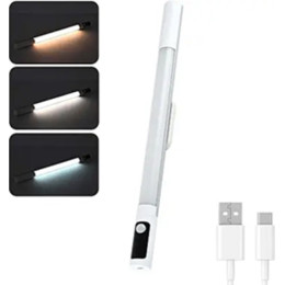 Лампа LED акумуляторна USB з датчиком руху, магнітом та дисплеєм
