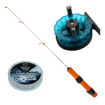 Набір для зимової риболовлі Вудка зимова Viking Junior L 54см 15г + Котушка Freeze 65мм 2BB + Волосінь Condor