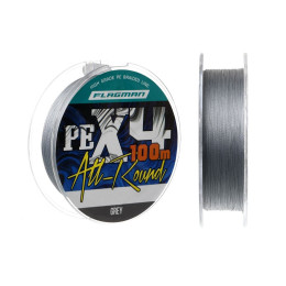 Шнур Flagman All-Round PE X-4 Grey 100м 0,12мм