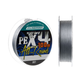Шнур Flagman All-Round PE X-4 Grey 100м 0,12мм