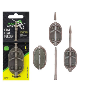 Годівниця флет розбірна швидкознімна Проф-Монтаж QTS Fast Flat Feeder L 60г