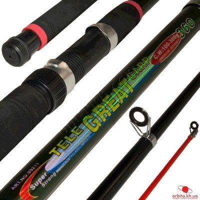 Вудилище коропове Tele Great Carp, 100-300г, 3,6м